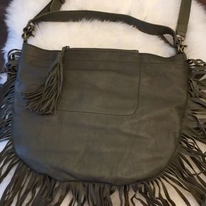 Lucky brand leather fringe bag💗